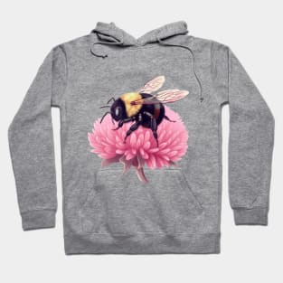 Bumblebee on Pink Flower Hoodie